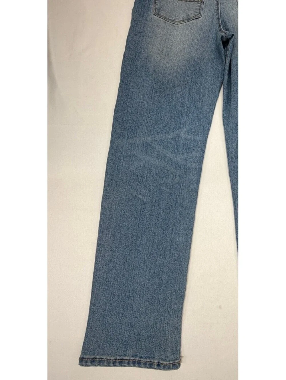 OshKosh Boy's Straight Jeans Distressed Light Wash Size 12 Blue